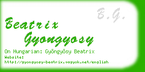 beatrix gyongyosy business card