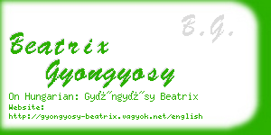 beatrix gyongyosy business card